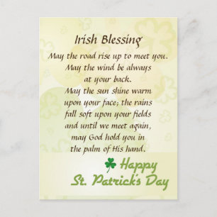 Irish Bluting St. Patrick Day Anpassningsbar Vykort