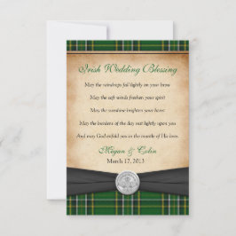 Irish Bluting Tartan Claddagh Lucky Bröllop