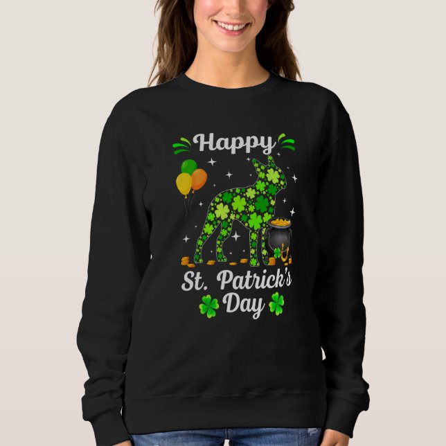 Irish Boston Terrier Hund Cute Shamrock St Patrick T Shirt (Framsida)