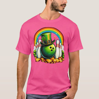 Irish Bowling Balls Shamrock Leprechaun St Patrick T Shirt