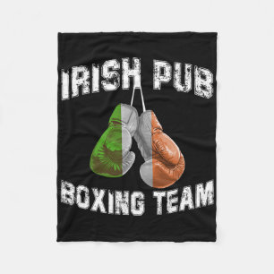 Irish Boxing Funny Ireland Flagga - Irish Pub Fleecefilt