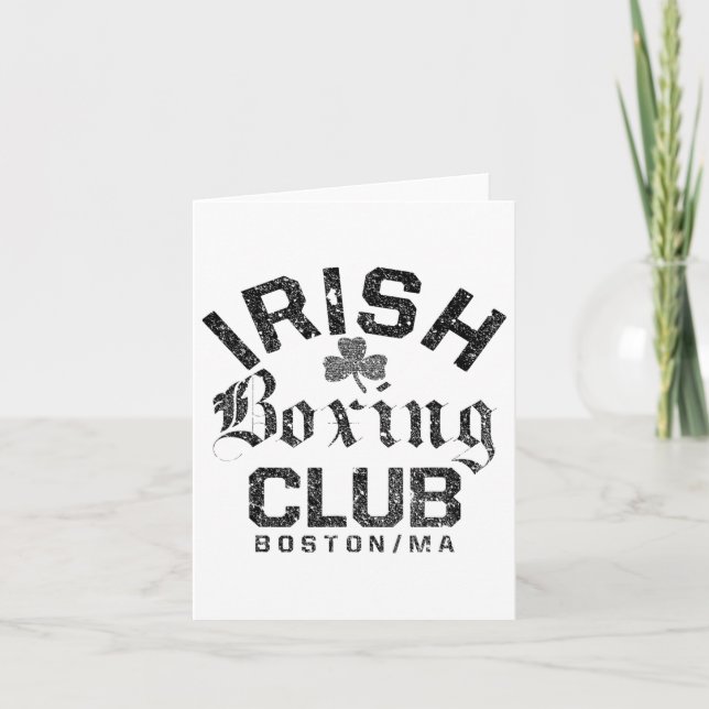 Irish Boxing Klubb - Boston Machusetts Kort (Framsida)