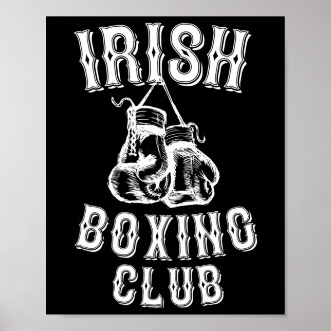 Irish Boxing Klubb Graphic Gift Poster (Framsidan)