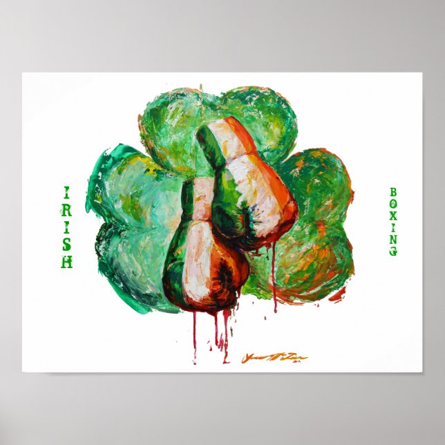 Irish Boxing Shamrock Poster (Framsidan)