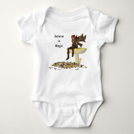 Irish Boy Fairy on Mushroom Baby Bodykoston T Shirt