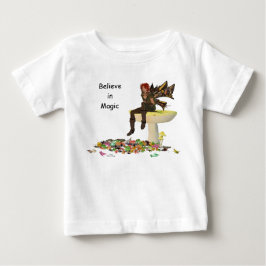 Irish Boy Fairy on Mushroom Baby T-Shirt