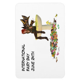 Irish Boy Fairy on Mushroom Flexible Photo Magnet