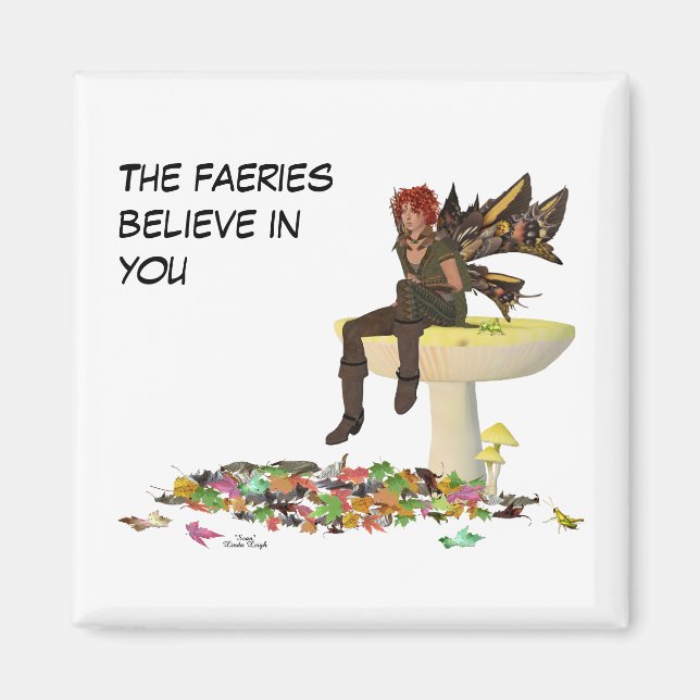 Irish Boy Fairy on Mushroom Magnet (Framsidan)
