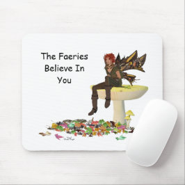 Irish Boy Fairy on Mushroom Mousepad Musmatta