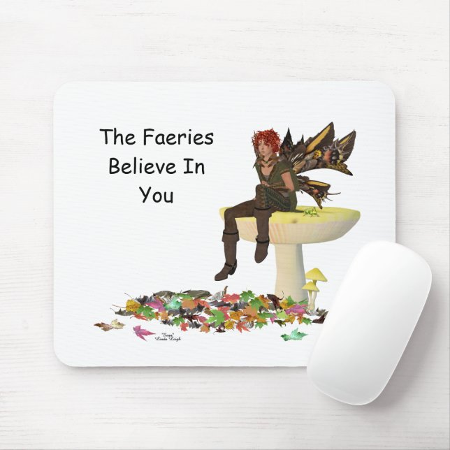 Irish Boy Fairy on Mushroom Mousepad Musmatta (Med mus)