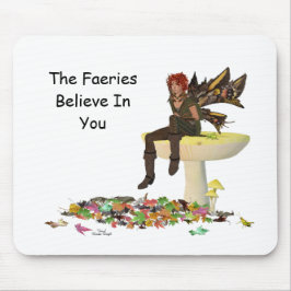 Irish Boy Fairy on Mushroom Mousepad Musmatta
