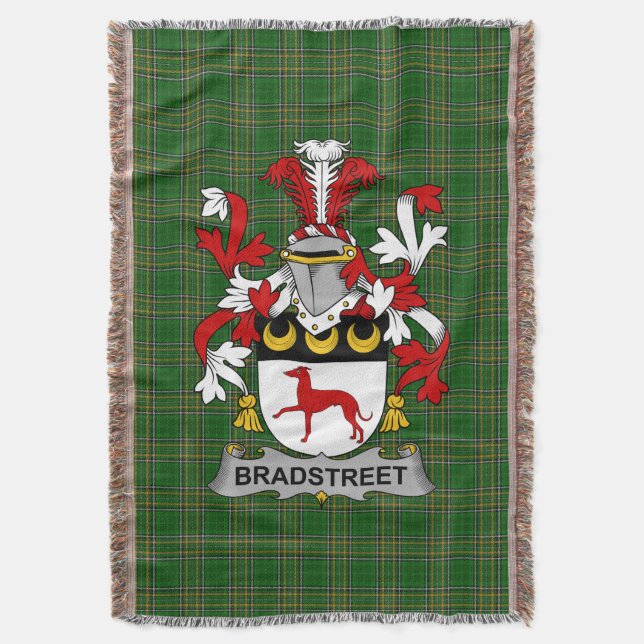 Irish Bradstreet Jackar om Arm Family Crest Irelan Filt (Framsidan Vertikal)