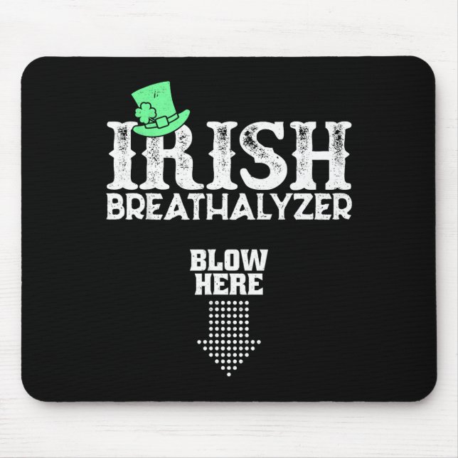 Irish Breathalyzer Blow Here St. Patrick's Day Dri Musmatta (Framsidan)