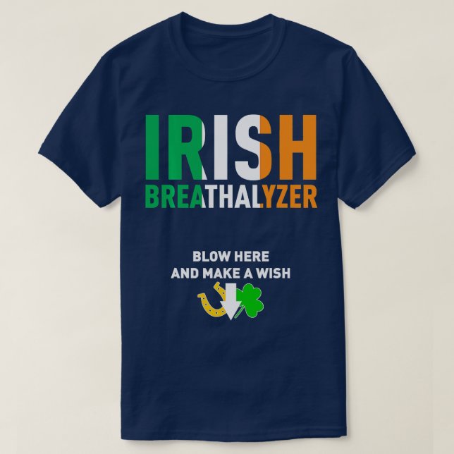 Irish Breathalyzer Blow hit St T Shirt (Design framsida)