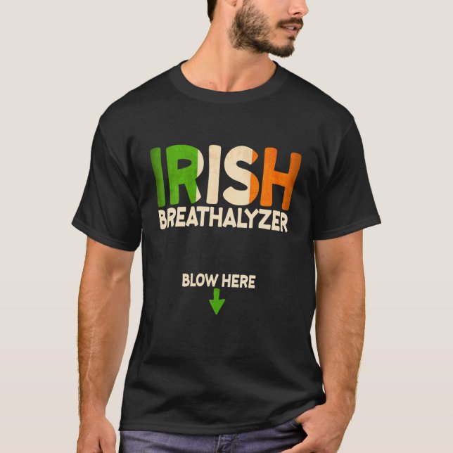 Irish Breathalyzer St patrick's day Shamrock Irela T Shirt (Framsida)