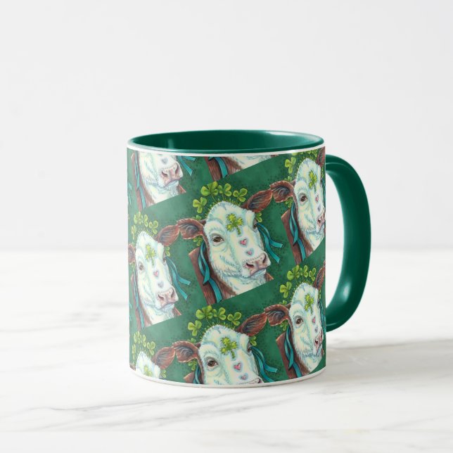 IRISH BRED ST. PATRICK'S DAY HEIFER, SHAMROCK COW MUGG (Framsida höger)