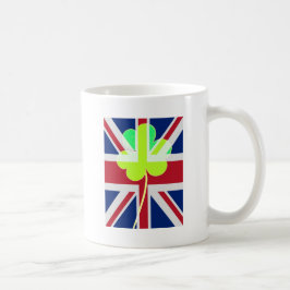 Irish British Flagga Shamrock Klöver St. Patrick U Kaffemugg