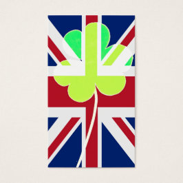 Irish British Flagga Shamrock Klöver St. Patrick U Visitkort