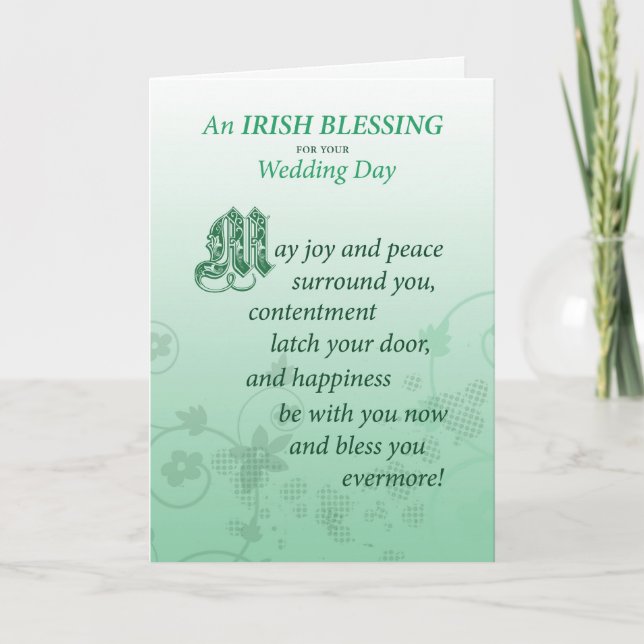 Irish Bröllop Blating Grattiss Card Kort (Framsida)