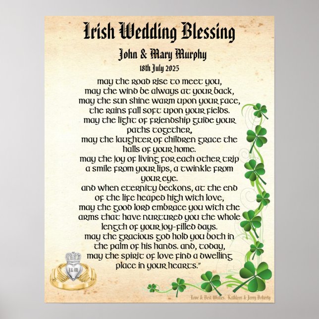 Irish Bröllop Blating Poster (Framsidan)