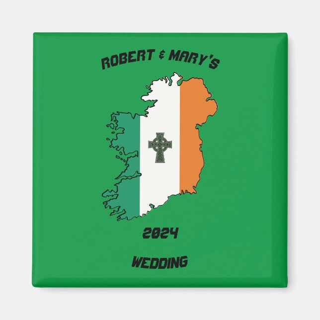 Irish Bröllop Gift Magnet (Framsidan)