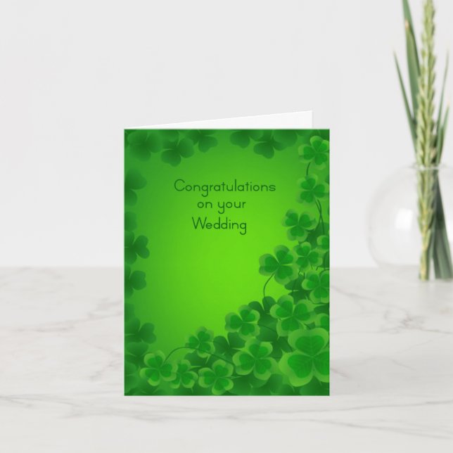 Irish Bröllop Grattis Card Kort (Framsida)