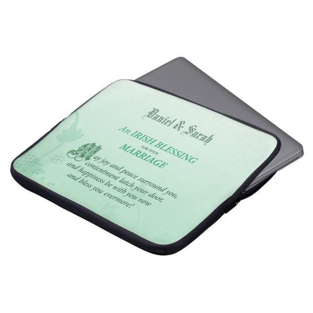Irish Bröllop Grattiss Blating Laptop Sleeve (Framsida topp)