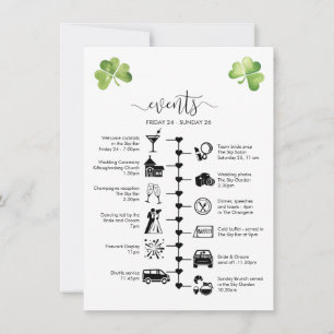 Irish Bröllop Timeline Guest International Rådkort