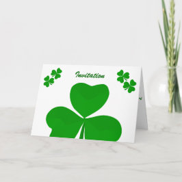 Irish bröllopsinbjudan Shamrock Inbjudan