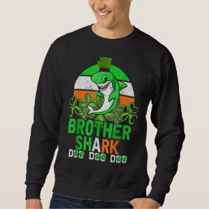 Irish Brother Shark St patricks day vintage 1 Lång Ärmad Tröja