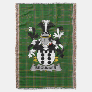 Irish Brounker Jackar om Arm Family Crest Ireland Filt