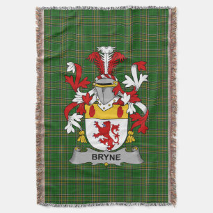 Irish Bryne eller Brinn Jackar av Arm Family Crest Filt
