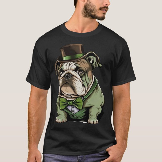 Irish Bulldog St Patrick s Day St Patrick s Day T Shirt (Framsida)