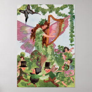 Irish Butterfly Fairy Poster Skriv ut