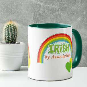 Irish By Association Rainbow Hearearts Mugg