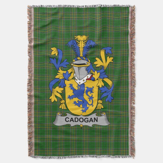 Irish Cadogan Jackar om Arm Family Crest Ireland Filt (Framsidan Vertikal)