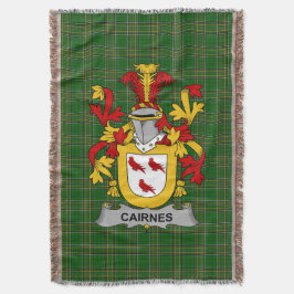 Irish Cairnes Jackar om Arm Family Crest Ireland Filt