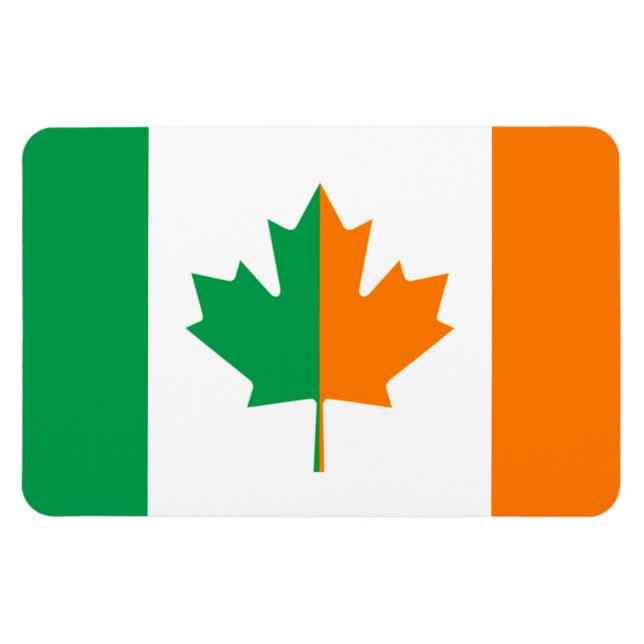 Irish Canadian Flagga Magnet (Horisontell)