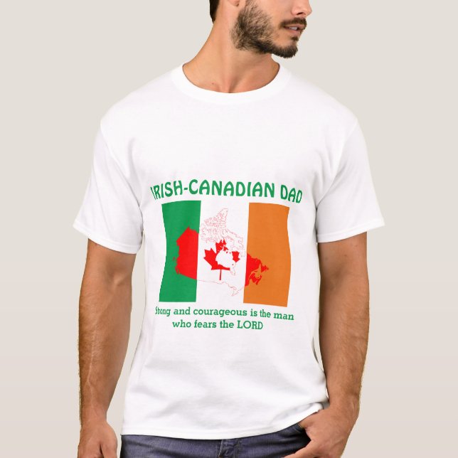IRISH CANADIAN PAPPA Stark djärv Personlig T Shirt (Framsida)