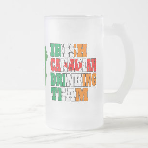 Irish Canadian St patricks day Frostat Ölglas