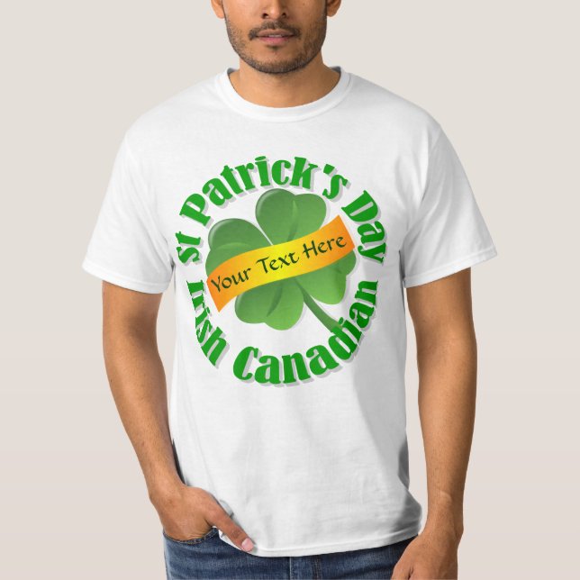 Irish Canadian St patrick's day Tee Shirt (Framsida)