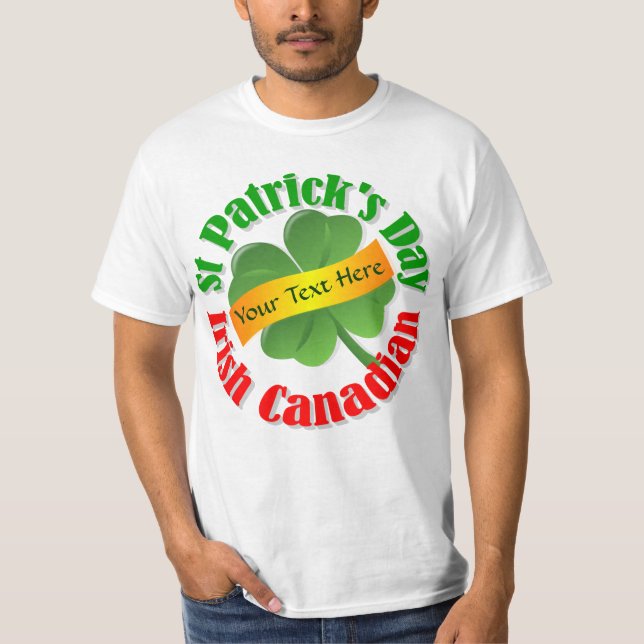 Irish Canadian St patrick's day Tee Shirt (Framsida)