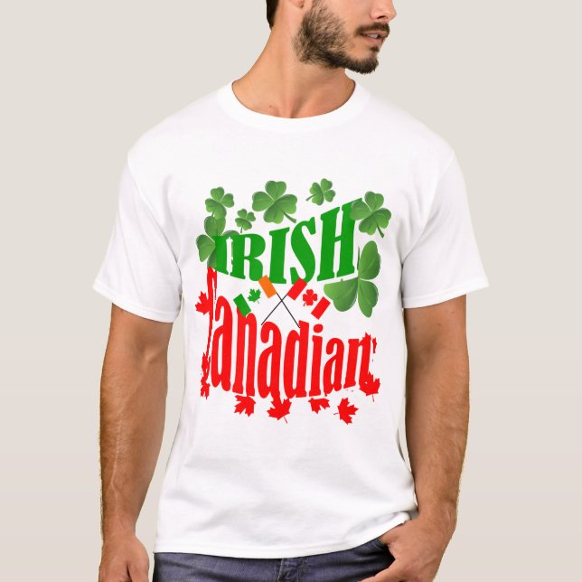 Irish Canadian St patrick's day Tee Shirt (Framsida)