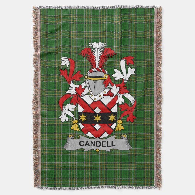 Irish Candell Jackar av Arm Family Crest Ireland Filt (Framsidan Vertikal)