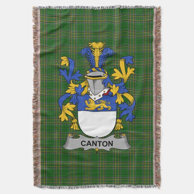 Irish Canton Jackar om Arm Family Crest Ireland Filt (Framsidan Vertikal)