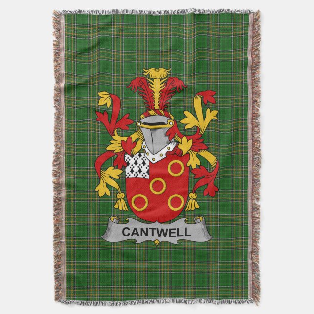 Irish Cantwell Jackar om Arm Family Crest Ireland Filt (Framsidan Vertikal)