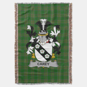 Irish Carey eller Cary Jackar av Arm Family Crest Filt