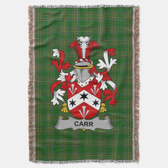Irish Carr Jackar om Arm Family Crest Ireland Filt (Framsidan Vertikal)