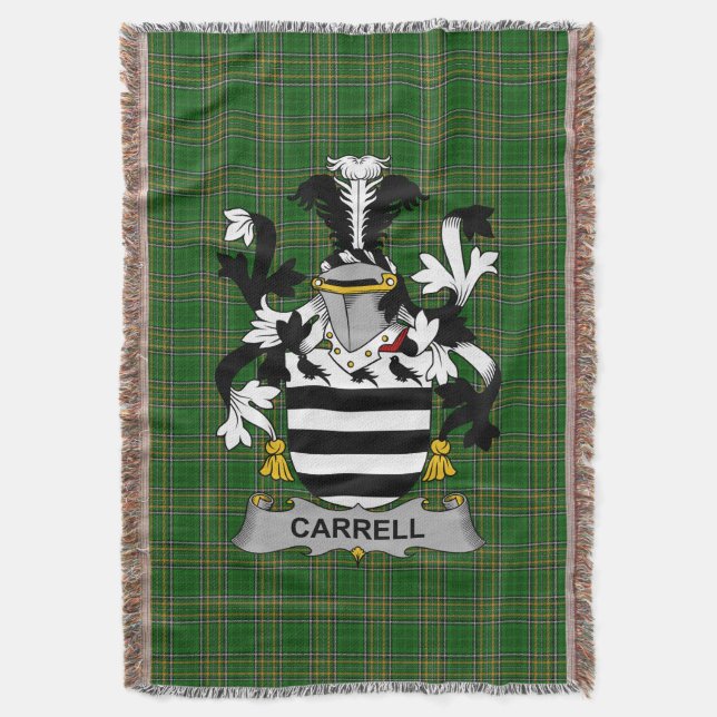 Irish Carrell Jackar om Arm Family Crest Ireland Filt (Framsidan Vertikal)