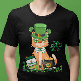Irish Cat St patricks day T Shirt
